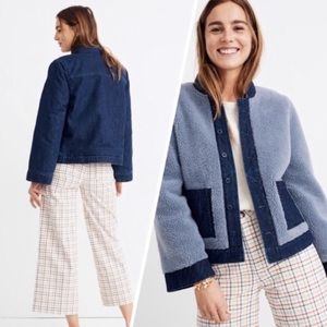 Madewell reversible Sherpa jean jacket.